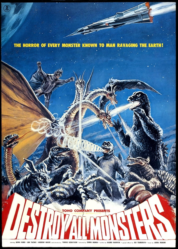 Destroy All Monsters Canvas Art - (11 x 17)