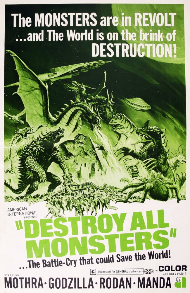 Destroy All Monsters Canvas Art - (24 x 36)