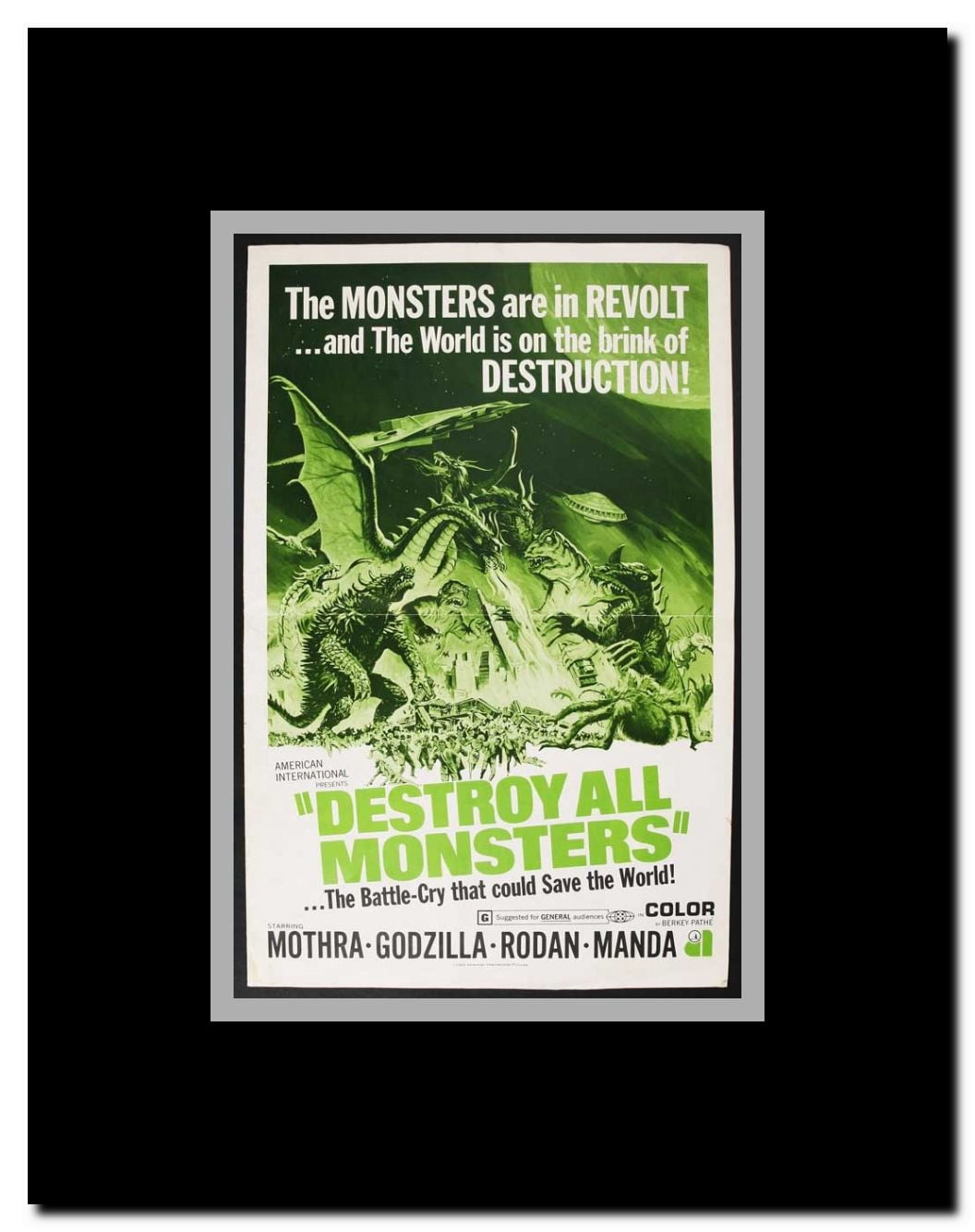 Destroy All Monsters Framed Movie Poster