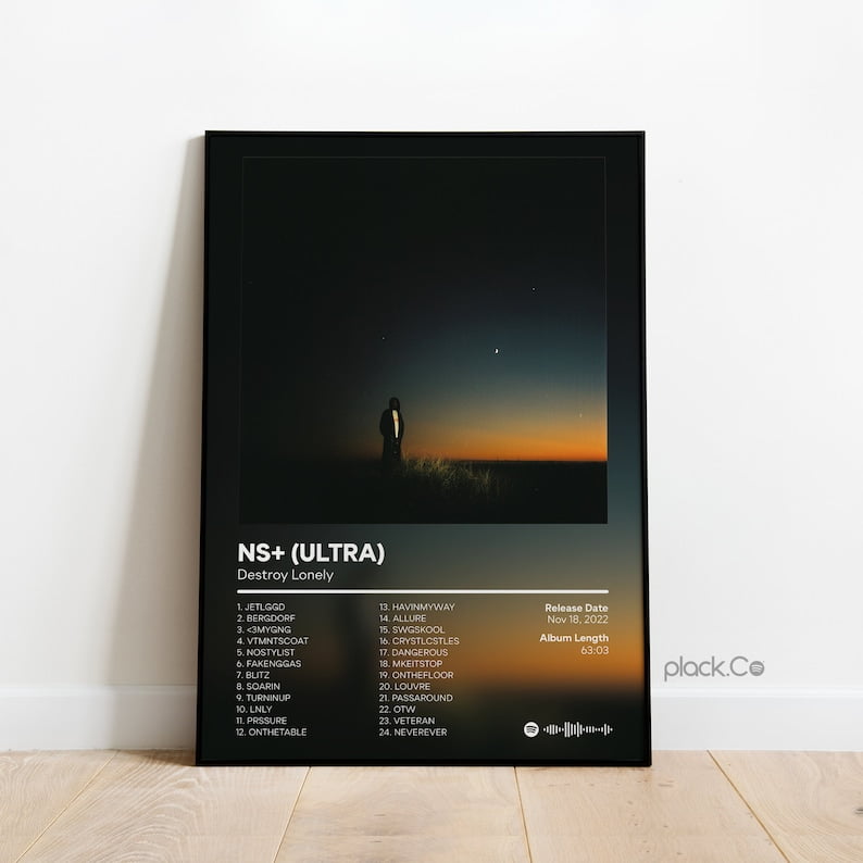 Destroy Lonely - NS+ Ultra - Custom Album Print - Hip Hop Album Poster ...