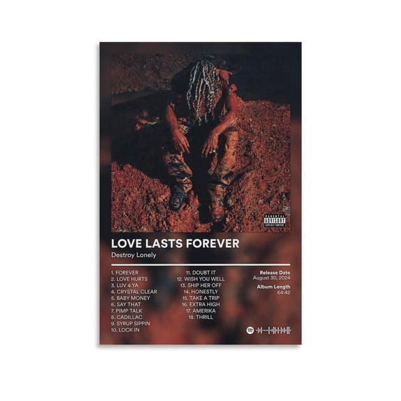 Destroy Lonely Presents LOVE LASTS FOREVER 8 Canvas Poster Wall Decorative Art Painting Living Room Bedroom Decoration Gift