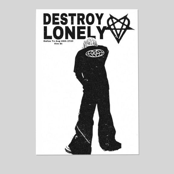 Destroy Poster Lonely Rapper Vintage Cover Canvas Art Poster Size 24''x36''-Gategoo
