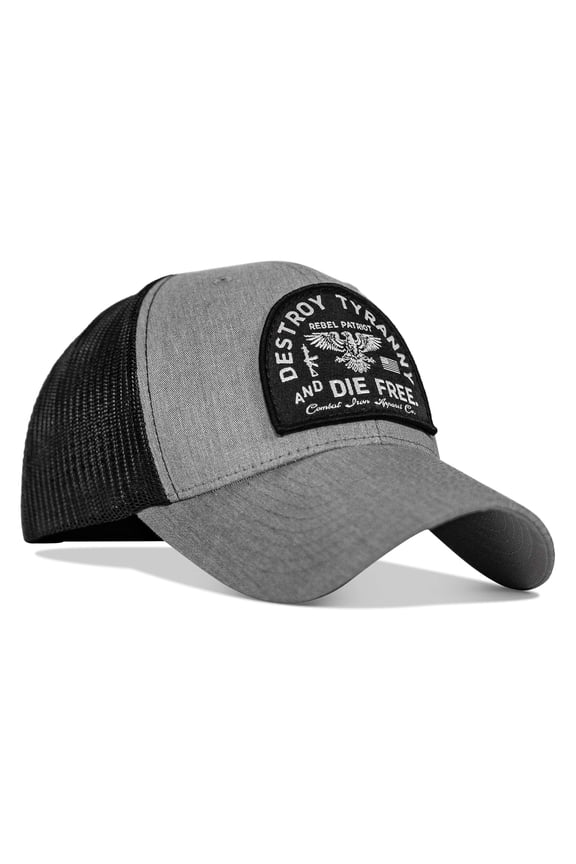 Destroy Tyranny And Die Free Patch Snapback Gray / Black