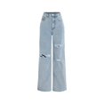 thumbnail image 1 of Destroyed Wide Leg Jeans, 1 of 7