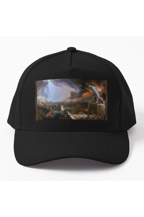 Destruction Course of Empire Baseball Hat, Thomas Cole Classical Art Graphic Design, Cap