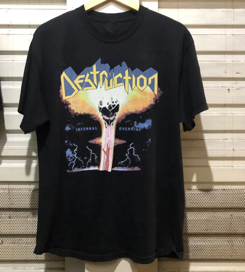 Destruction Infernal Overkill Band Tour Adult Cotton Tee Shirt GS223 ...