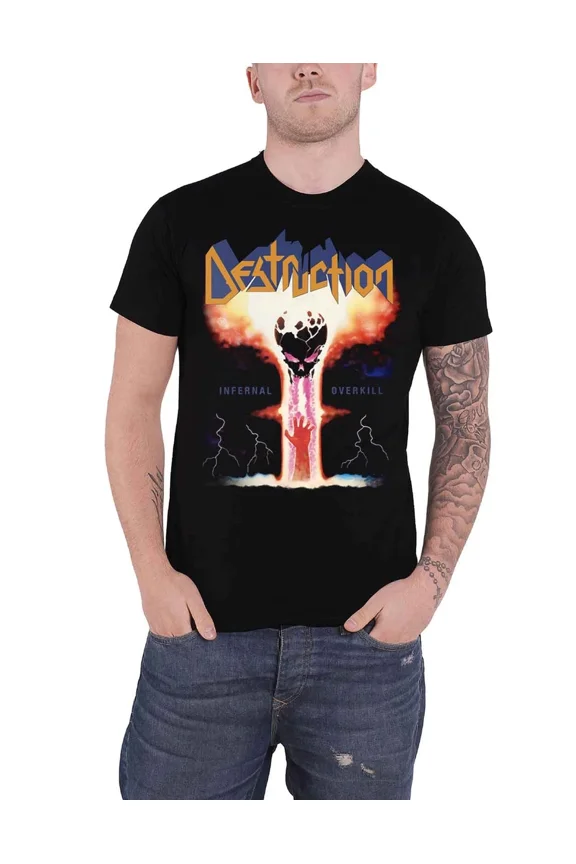 Destruction T Shirt Infernal Overkill Band Logo new Official Mens Black
