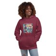 thumbnail image 1 of Destructive Therapy Boxing Unisex Grpahic Hoodie (Maroon, M), 1 of 5