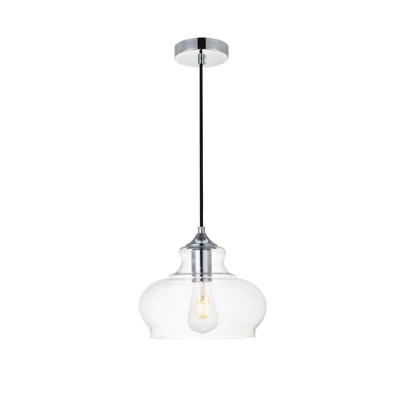 Destry 1 Light Chrome Pendant With Clear Glass