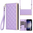 thumbnail image 1 of Desugned For Samsung Galaxy S23 Wallet Phone Case,With Suction Cup Fastener,Flip Folding Kickstand,With Card Slots,Wrist Strap&Shoulder Strap,Shockproof PU Leather Phone Case,Purple, 1 of 9