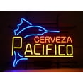 thumbnail image 1 of Desung Brand New Cerveza Pacifico Sea Fish Neon Sign Lamp Glass Beer Bar Pub Man Cave Sports Store Shop Wall Decor Neon Light 20"x 16" 120CPSF, 1 of 1