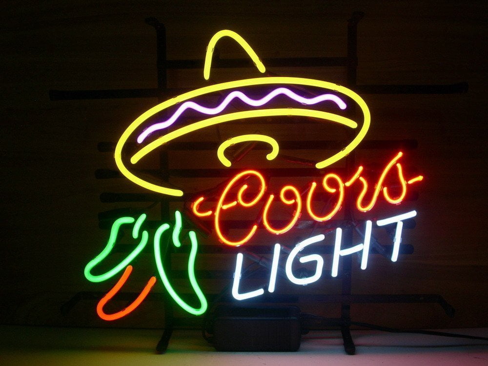 Desung Brand New Coors Light Cayenne Neon Sign Lamp Glass Beer Bar
