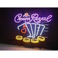 thumbnail image 1 of Desung Brand New Crown Royal Poker Chips Neon Sign Handcrafted Real Glass Beer Bar Pub Man Cave Sports Neon Light 17"x 13" 117CRLP, 1 of 1