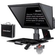 Desview T12S 12.9" Metal Teleprompter with Beam Splitter Glass | Easy Assembly, Carry Case Included, for Camera & iPad, Ideal for YouTube & Live Streaming, for Podcast & Content Creators