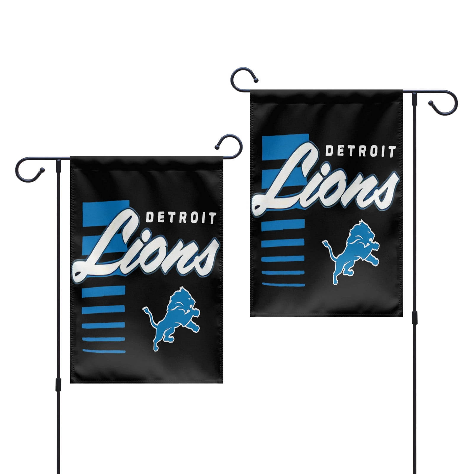 Set Bandiera Da Giardino Lions Con Palo E Supporto | WinCraft Bandiera 33x45,7 Cm E Asta In Acciaio 92,7 Cm, Doppia Faccia - 4