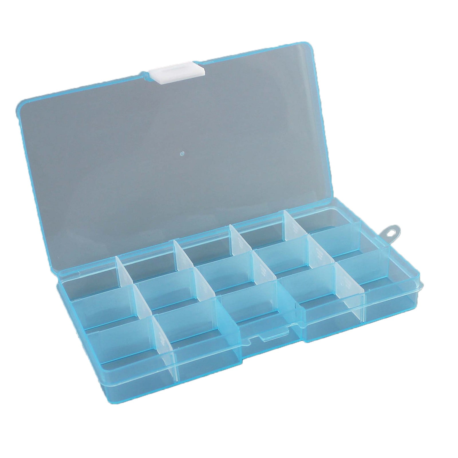 Detachable 15 Cell Box Transparent Cover Jewelry Parts Arrangement Box