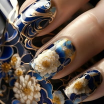 Detachable 24 Pieces Fake Nail Patch Mid-length