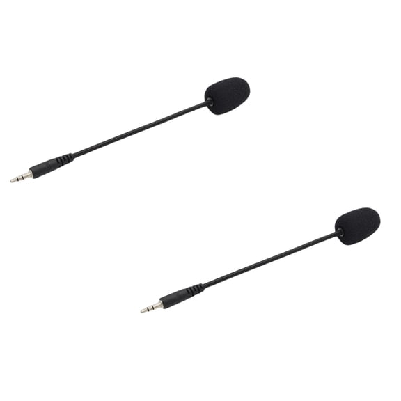 Detachable 3.5mm Microphone,3.5mm Microphone Replacement for PC, Gaming Headset Turtle Beach, Laptop, Computer,Plug External Headset Microphone Mic For Mobile Phone PC Laptop,6.69",Black,(2 Pack)