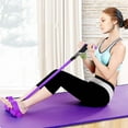 thumbnail image 1 of Detachable 3 Tube Sit Up Assistant Pedal Resistance Bands Abdominal Core Exercise Home Fitness Equipment (Purple), 1 of 6
