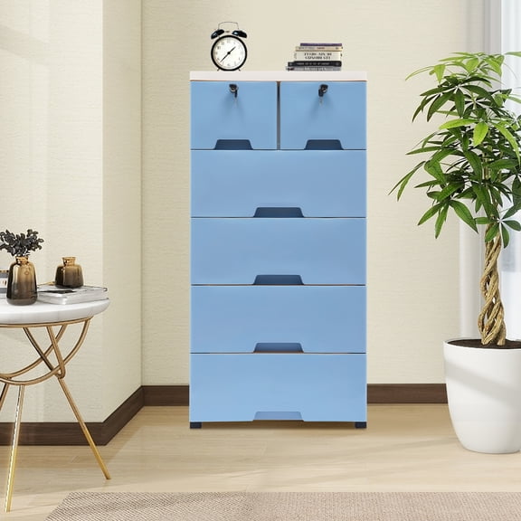 Detachable 6Drawer Rolling Storage Cabinet with Wheels  Large Capacity PP Organizer for Bedroom, Closet, Laundry & Home  Modular & EasyAssembly Drawer Tower