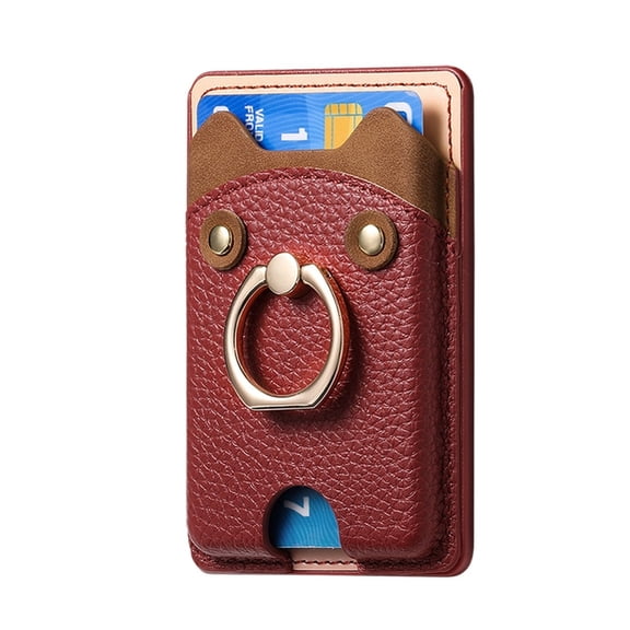 Detachable Adhesive Card Case with Integrated Phone Stand & Not Slip Textured Surfaces Designs Suitable for Smartphones