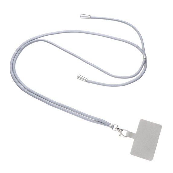 Detachable Adjustable Keychain Chain Phone Safety Tether Case Straps Neck Cord Phone Lanyard Patch Nylon Strap GREY