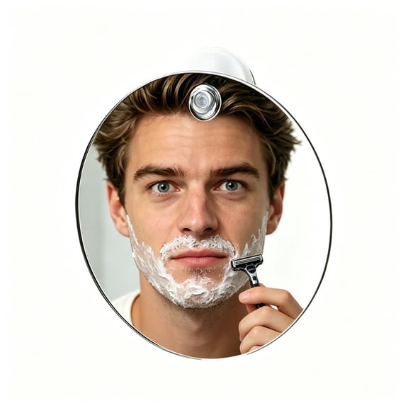 Detachable Anti-Fog Acrylic Shower Mirror - Portable Handheld Shaving Mirror, Wall Hanging Design, Unbreakable Travel Grooming Bathroom Accessory
