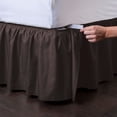 thumbnail image 1 of Detachable Bedskirt (Twin XL Size, Chocolate, 14" Drop) - Easy on/Easy Off Ruffled Bed Skirt. Ashton, 1 of 2