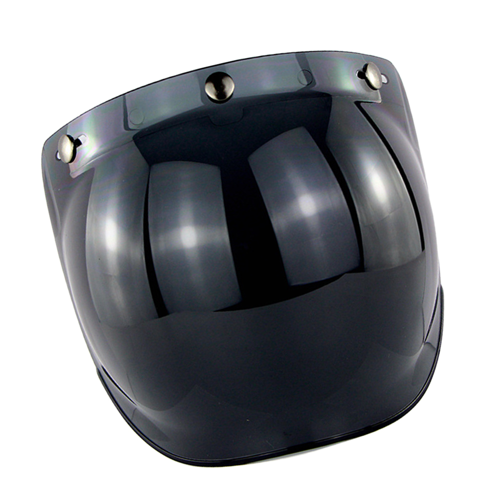 Detachable Bike Helmet Goggles Visor Antiglare Windproof PC Fence Three Buckles Shield and