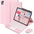 thumbnail image 1 of Detachable Bluetooth Keyboard Case with Multi-Touch Trackpad & 2.4G Wireless Mouse for 2025 Lenovo Idea Tab Plus 12.1" / Tab K12, Round Keys，Pink, 1 of 8