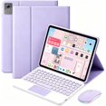 thumbnail image 1 of Detachable Bluetooth Keyboard Case with Multi-Touch Trackpad & 2.4G Wireless Mouse for 2025 Lenovo Idea Tab Plus 12.1" / Tab K12, Round Keys,Purple, 1 of 7