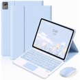 thumbnail image 1 of Detachable Bluetooth Keyboard Case with Round Keys, Multi-Touch Trackpad and 2.4G Wireless Mouse for Lenovo Idea Tab 11" 2025 / Tab M11 11" 2024,Blue, 1 of 7