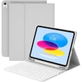 thumbnail image 1 of Detachable Bluetooth Keyboard Cover for iPad 11 Gen A16 11" 2025 / iPad 10 Gen 10.9" 2022, Slim Folio Case with Apple Pencil Slot,Gray, 1 of 8