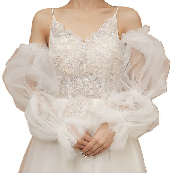 Detachable Bridal Lace Sleeves Wedding Removable Long Sleeves White Arm Decors