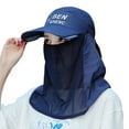 thumbnail image 1 of Detachable Buckle Sun Hat for Men Sailing Fishing Wide Brim Cap Protection Fisherman’s Hat Solid Color with Face Neck Cover, 1 of 7
