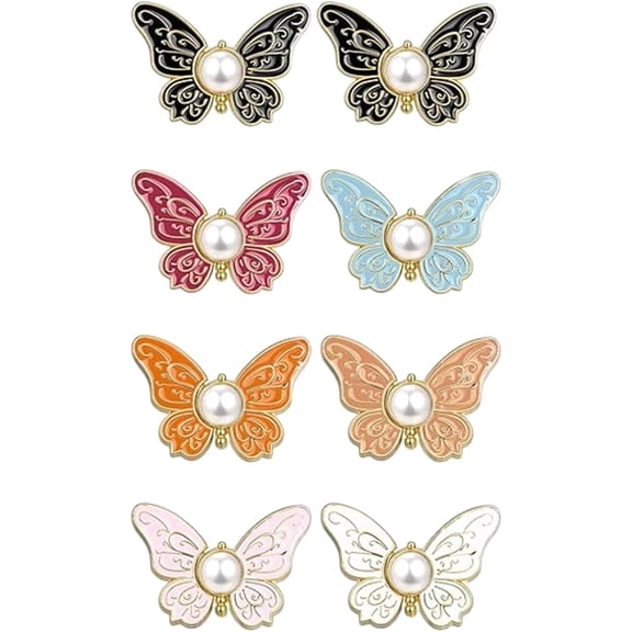 Detachable Butterfly Clips, Butterfly Waist Cinching Button for Clothes, Reusable Pant Clips ,No-Sew Instant Waistband Buckle for Loose Jeans for Women Pants Skirts