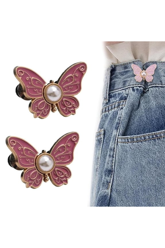 Detachable Butterfly Clips,Reusable PantWaist Tightener for Loose Jeans Jackets Coats Shirts