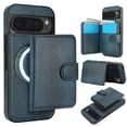 thumbnail image 1 of Detachable Cards Holder Case for Google Pixel 9 / 9 Pro, RFID Blocking 2 In 1 Wallet PU Leather Case with Stand Compatible with Magsafe Shockproof Cover for Google Pixel 9 / 9 Pro, Blue, 1 of 5