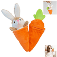 thumbnail image 1 of Detachable Carrot Shaped Plush Bag with Hidden Bunny Stuffed Doll Dual Purpose Decorative Plush Accessory, 1 of 7