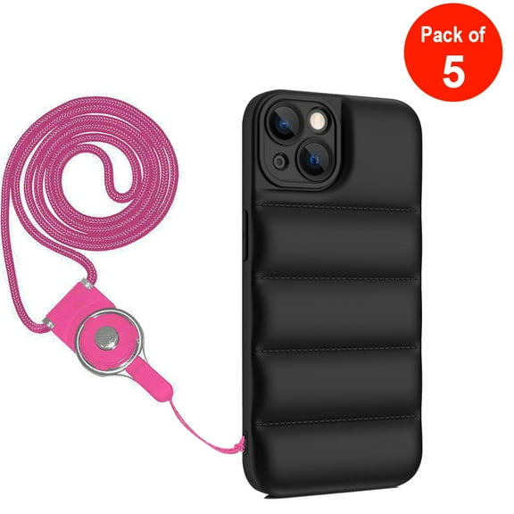 Detachable Cell Phone Neck Lanyard - Hot Pink - Pack of 5