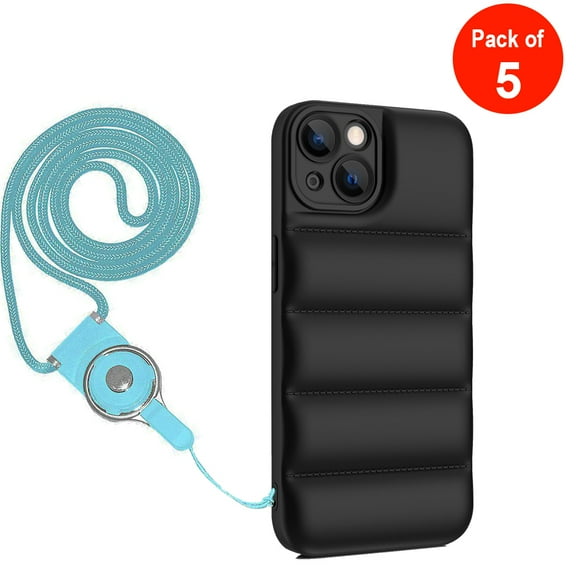 Detachable Cell Phone Neck Lanyard - lucent Blue - Pack of 5