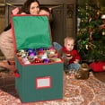 thumbnail image 1 of Detachable Christmas Ornament Storage Box - Multifunctional Stackable Ball Organizer Container with Handles, Holiday Decoration Holder Portable Tote for Baubles Tree Decorations Festive Supplies, 1 of 6