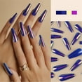thumbnail image 1 of Detachable Coffin False Nails Long Ballerinas Stick on Nails Full Cover Nail Tips Artificial False Nails Press On Nails, 1 of 9