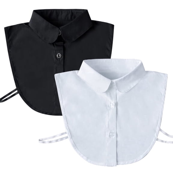 Detachable Collar Blouse for Women, Faux Half Shirt with Fake Collar for sweaters uniforms