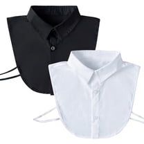 Detachable Collar Blouse for Women, Faux Half Shirt with Fake Collar for sweaters uniforms