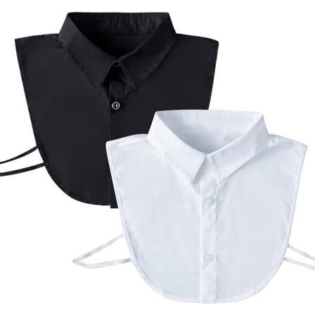 Detachable Collar Blouse for Women, Faux Half Shirt with Fake Collar for sweaters uniforms
