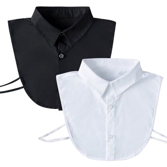 Detachable Collar Blouse for Women, Faux Half Shirt with Fake Collar for sweaters uniforms