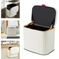 Detachable Compost Bin Stainless Steel Kitchen Trash Can with Lid