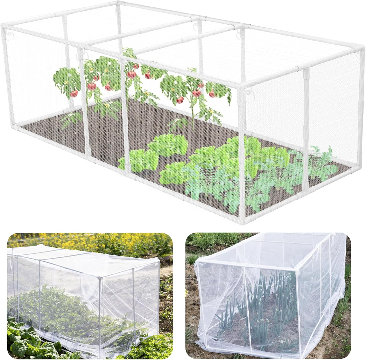 Detachable Crop Cages for Garden,Mesh Plant Covers for Outdoors, Plant Protection Tent with