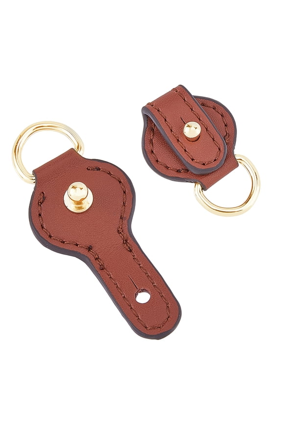 Detachable D Ring Connector for Purse Alloy Adjustable Bag Connector Imitation Leather Saddle Brown Bag Handle Cover